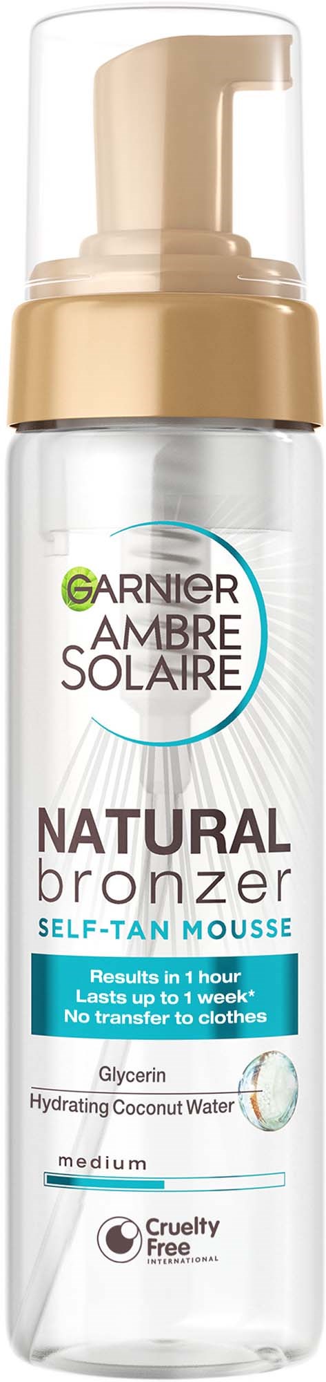 Garnier Ambre Solaire   Natural Bronzer Self-Tan Mousse For Normal Skin Medium 200 ml