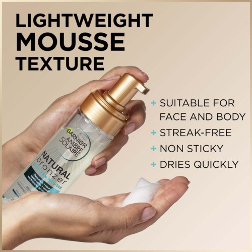 Garnier Ambre Solaire   Natural Bronzer Self-Tan Mousse For Normal Skin Medium 200 ml