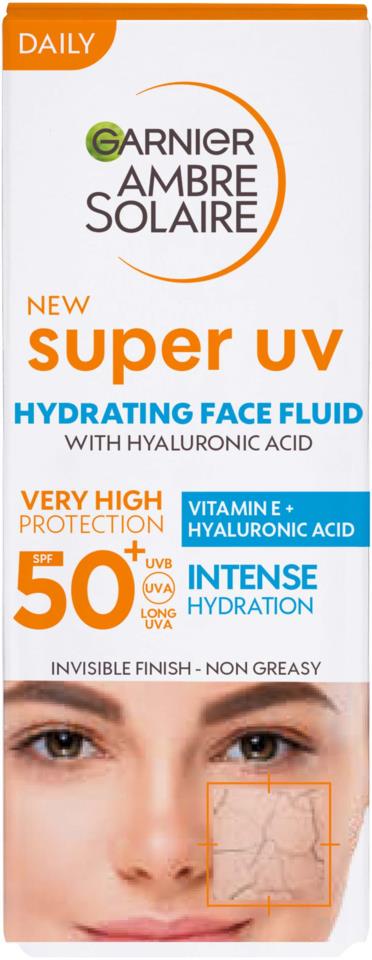 Garnier Ambre Solaire Super UV Hydrating Face Fluid SPF50+ 40 ml