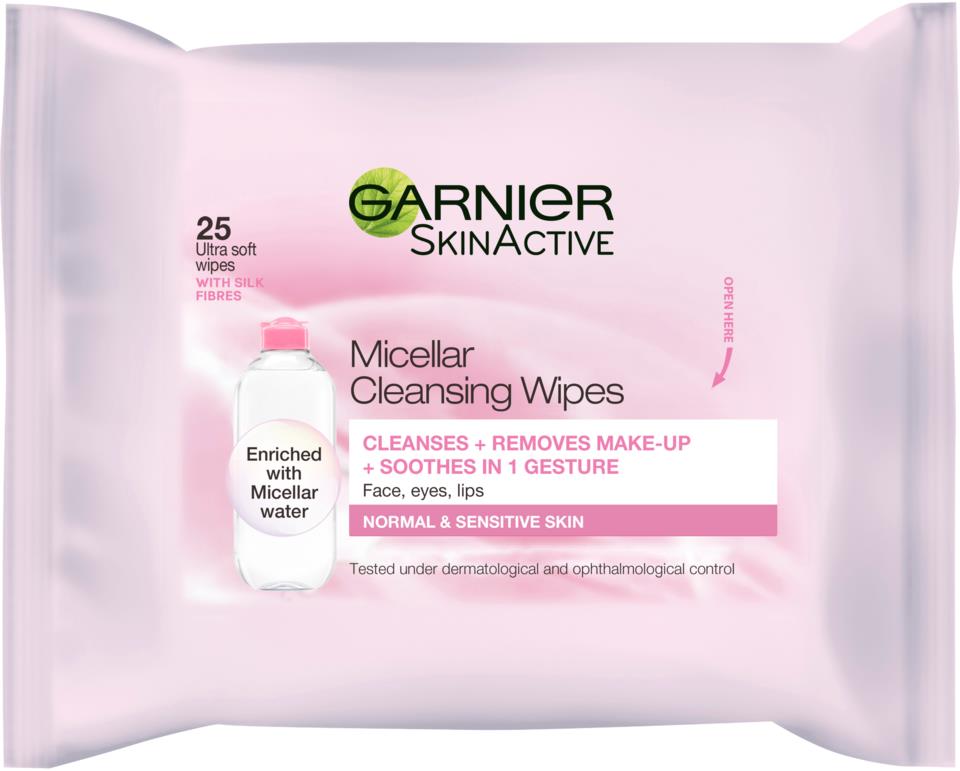 Garnier Cleansing Wipes Micellar x25st