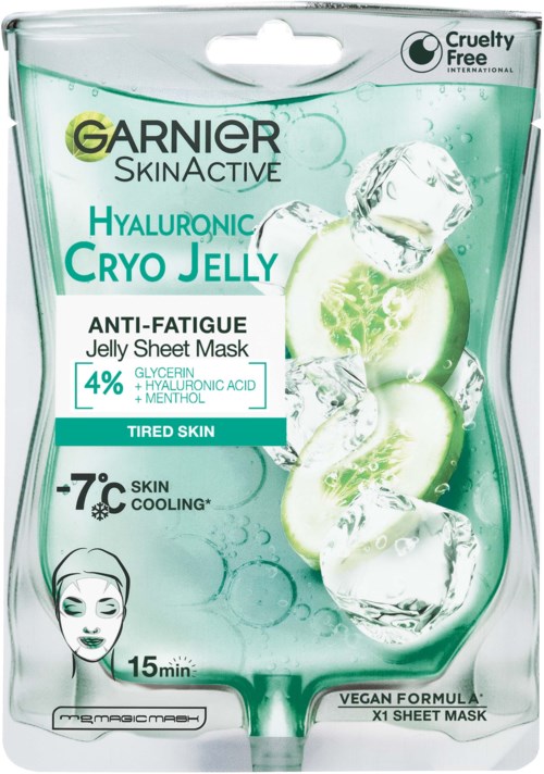 Garnier SkinActive   Hyaluronic Cryo Jelly Face Sheet Mask for Tired Skin