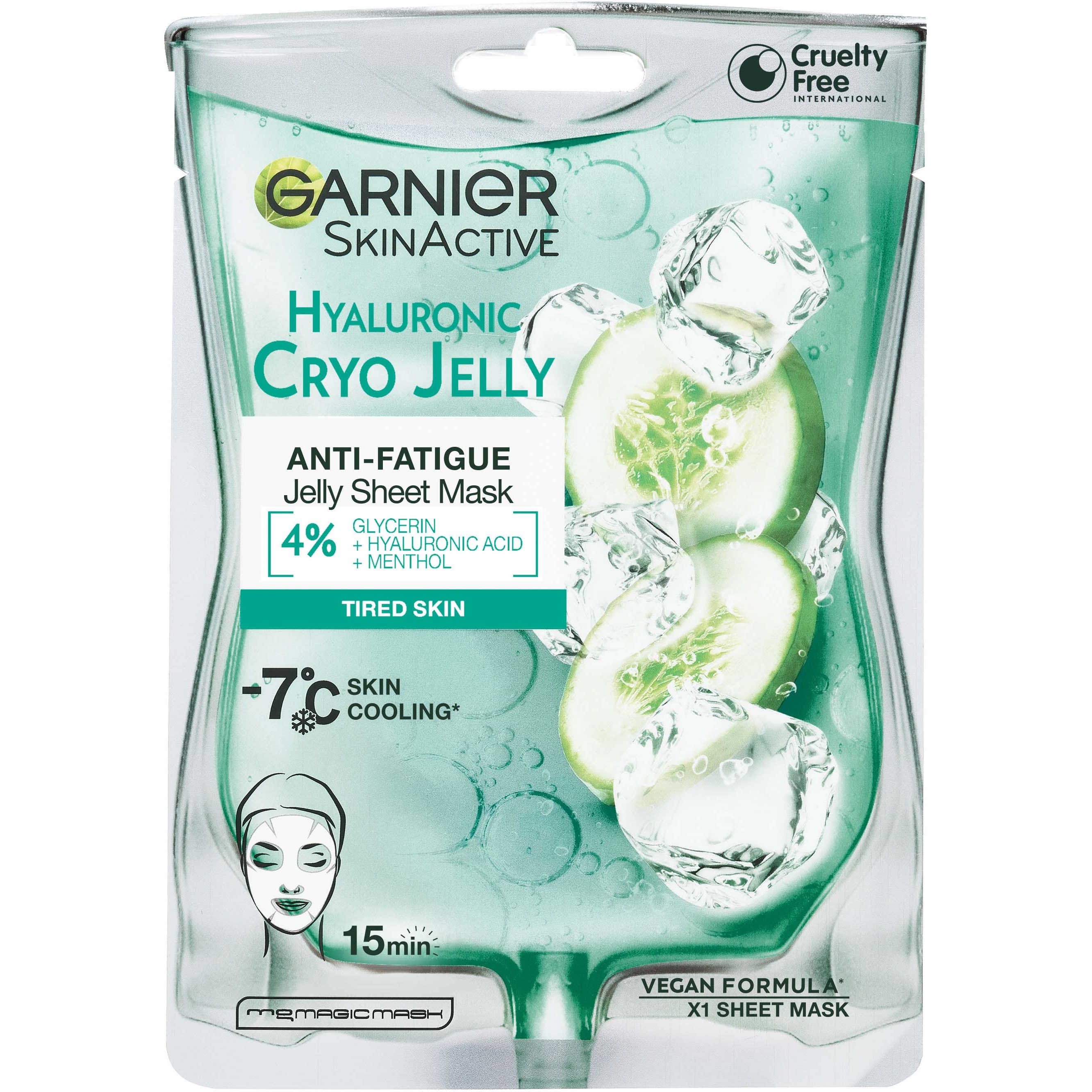 Garnier SkinActive Hyaluronic Cryo Jelly Face Sheet Mask for Tired Skin