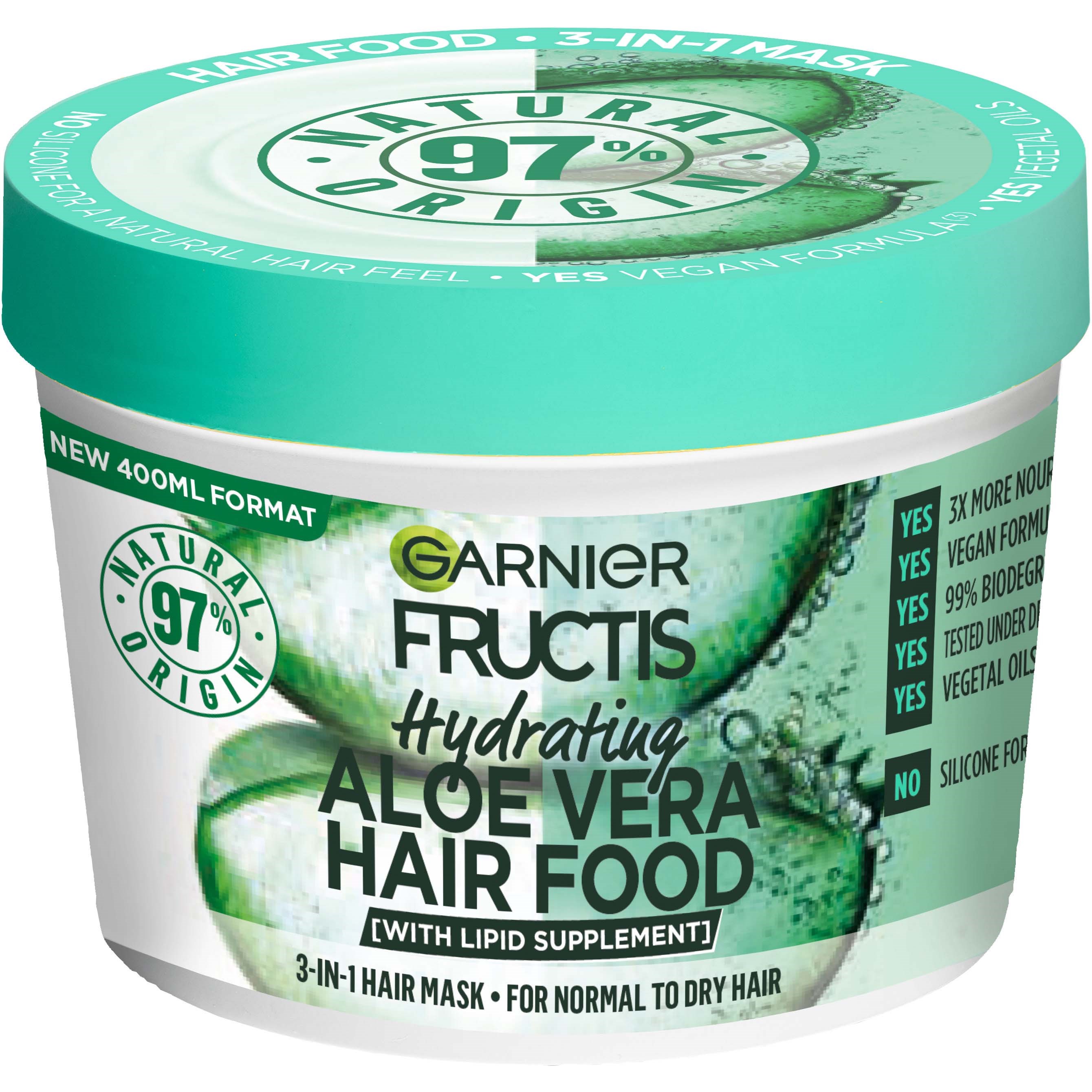 Läs mer om Garnier Fructis Aloe Vera Hair Food 400 ml