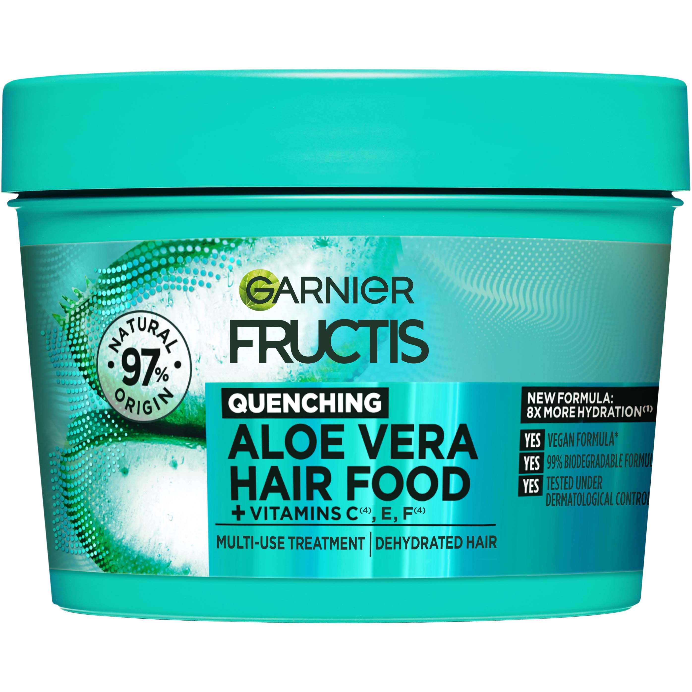 Läs mer om Garnier Fructis Aloe Vera Hair Food Quenching Multi-Use Treatment 400