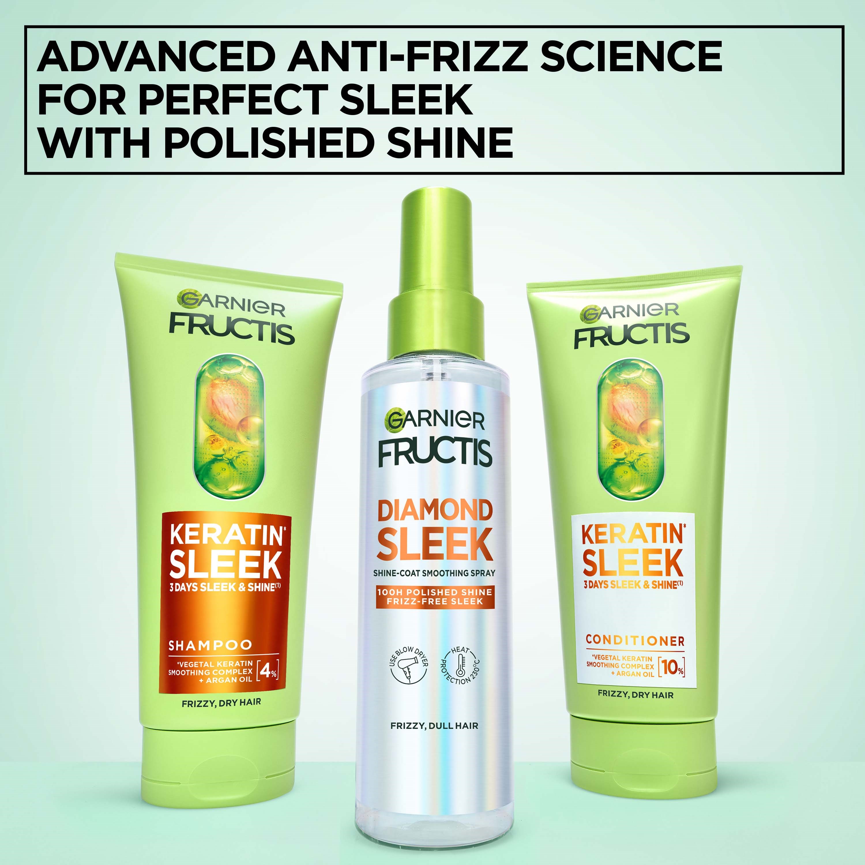 Garnier Fructis Diamond Sleek Shine-Coat Smoothing Spray 150 ml (obrázok 10)