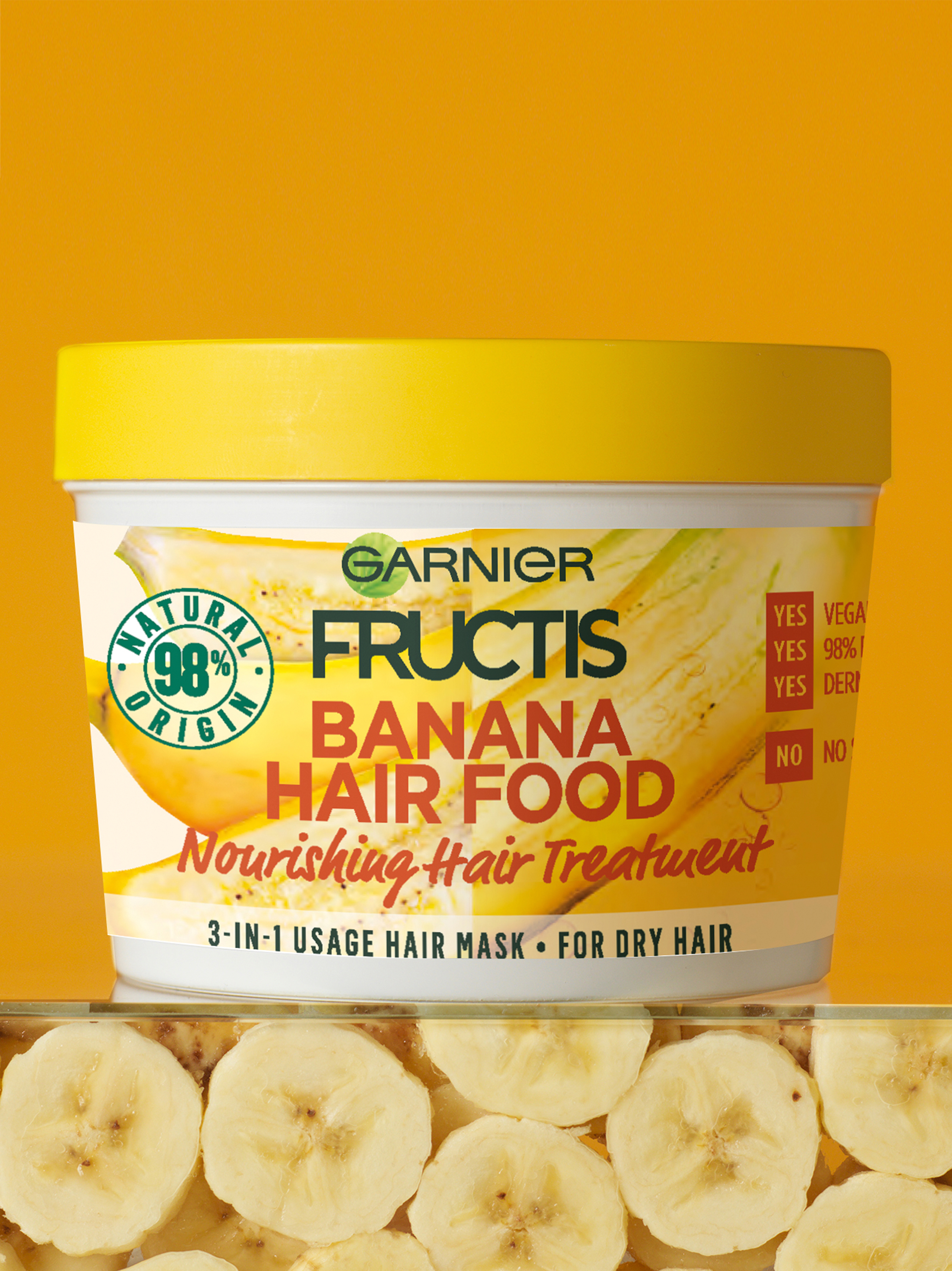 Garnier Fructis Banana Hair Food Nourishing Hair Treatment 390 ml 