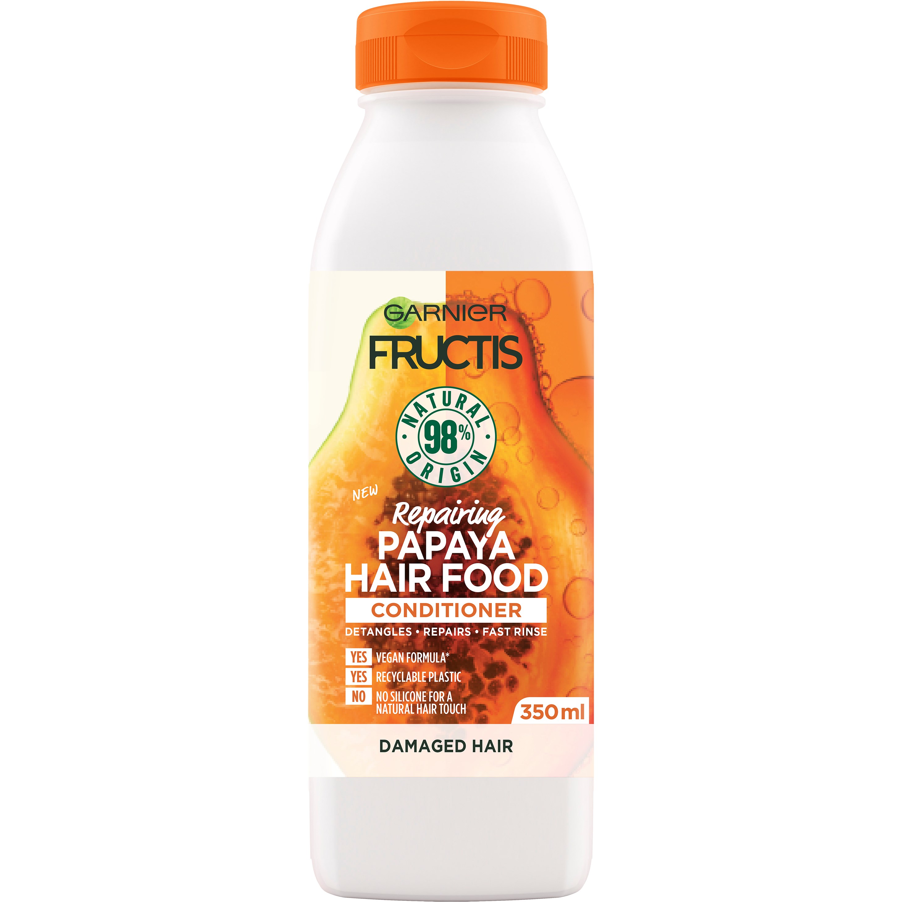 Läs mer om Garnier Fructis Repairing Conditioner Papaya Hair Food 350 ml
