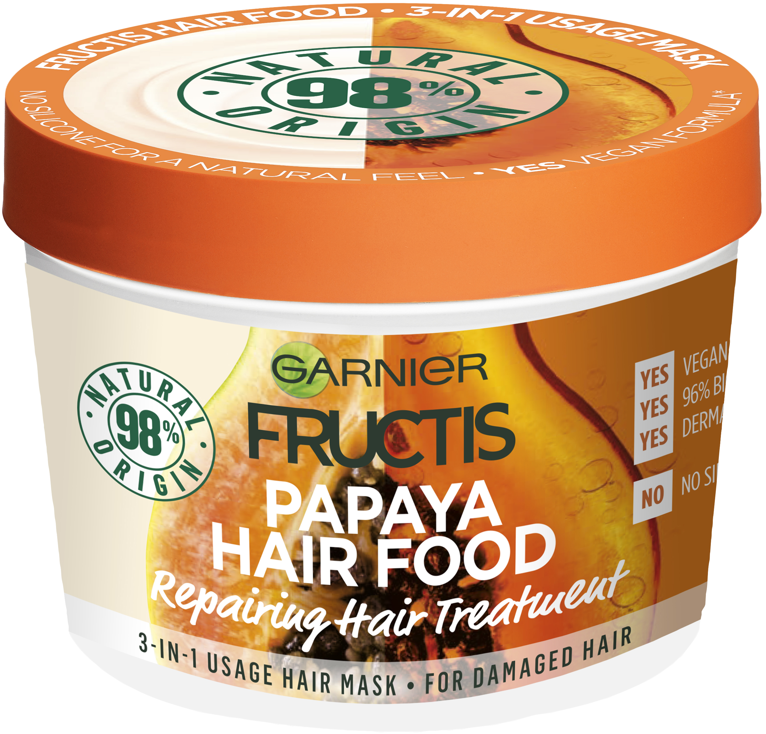 Garnier Fructis Papaya Hair Food Reparing Hair Treatment 390 ml 