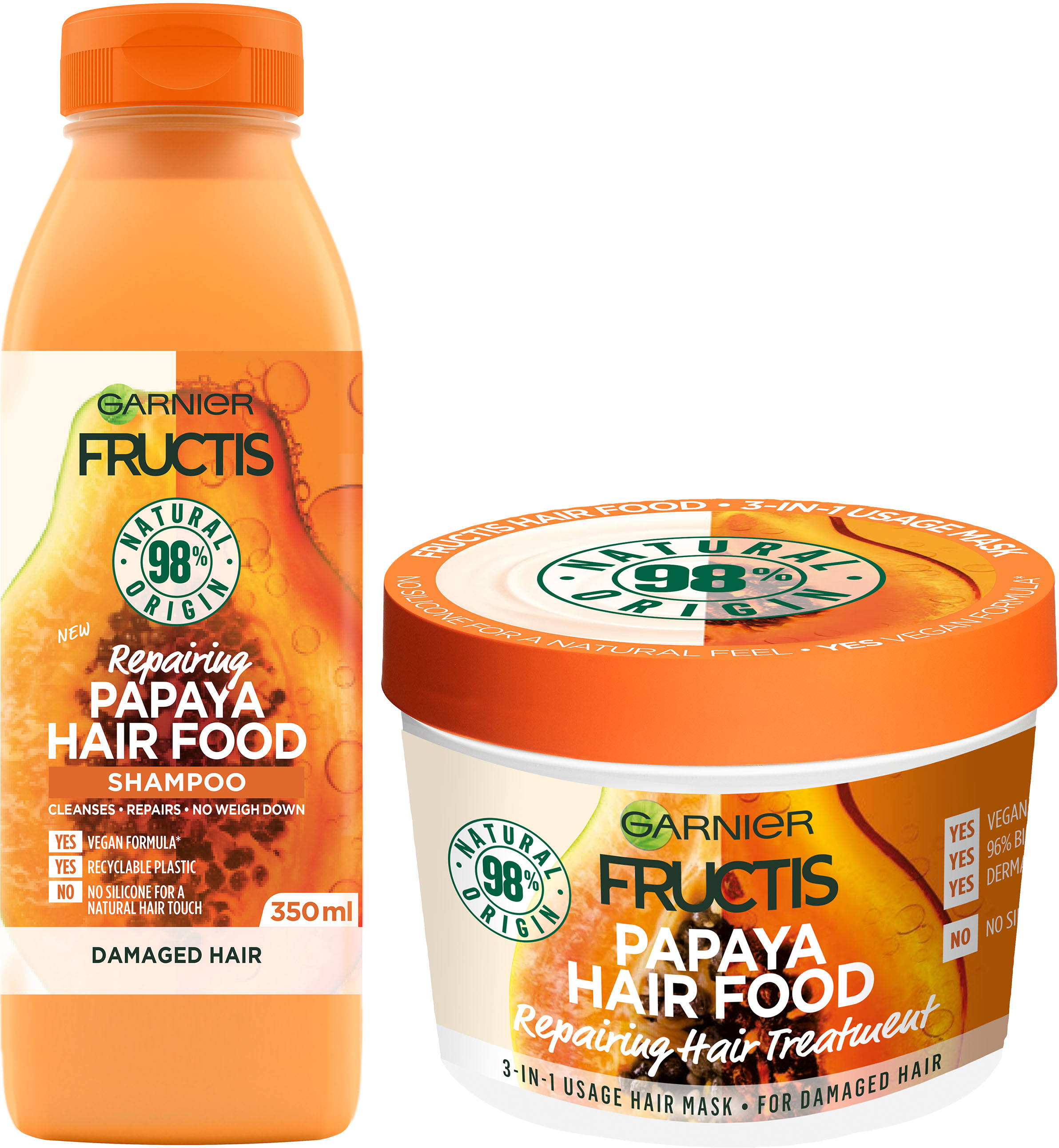 Garnier Fructis Hair Food Papaya Duo 
