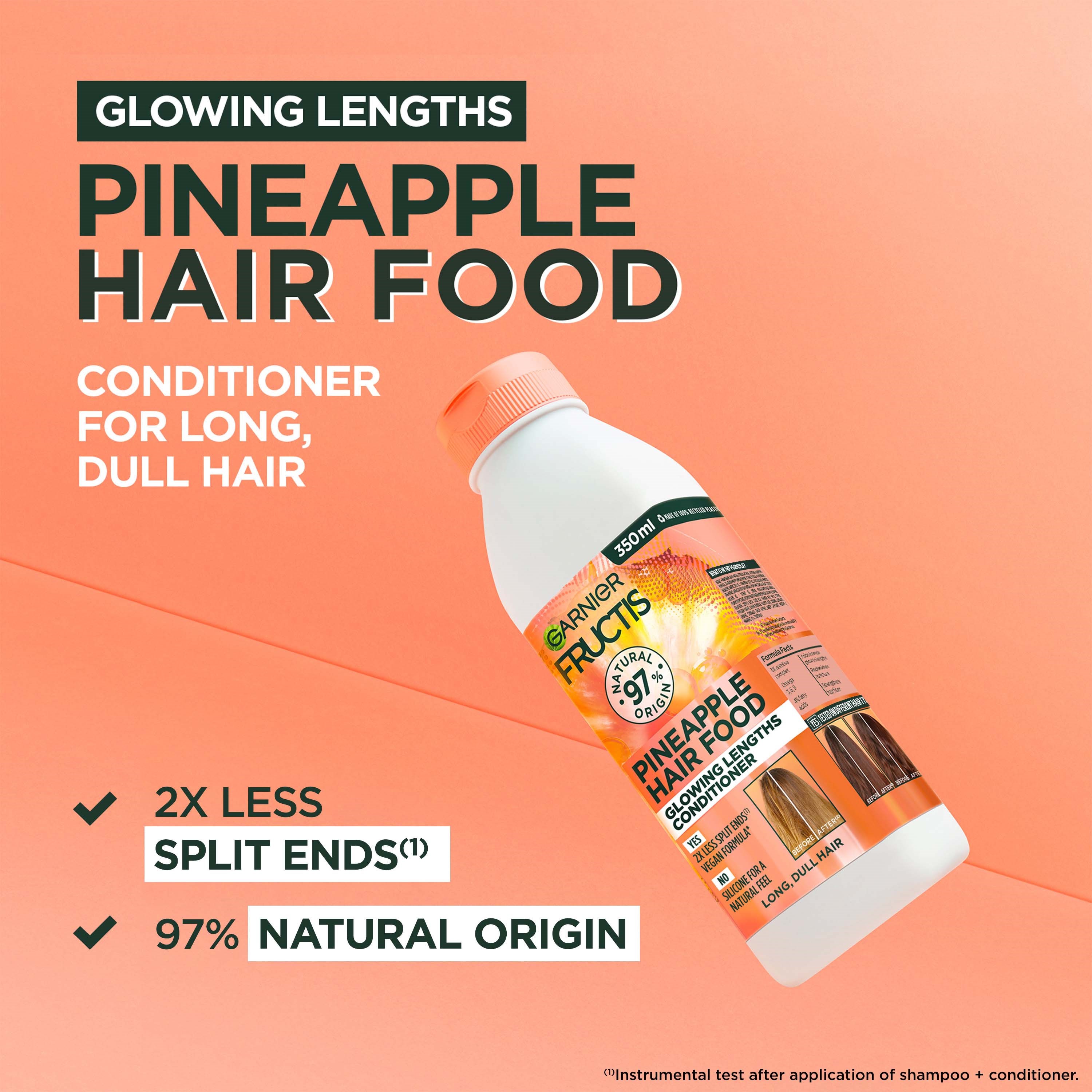 Alternativ bild 1 för Garnier Fructis Kids Sensitive Advanced Pineapple Hair Food Glowing Le
