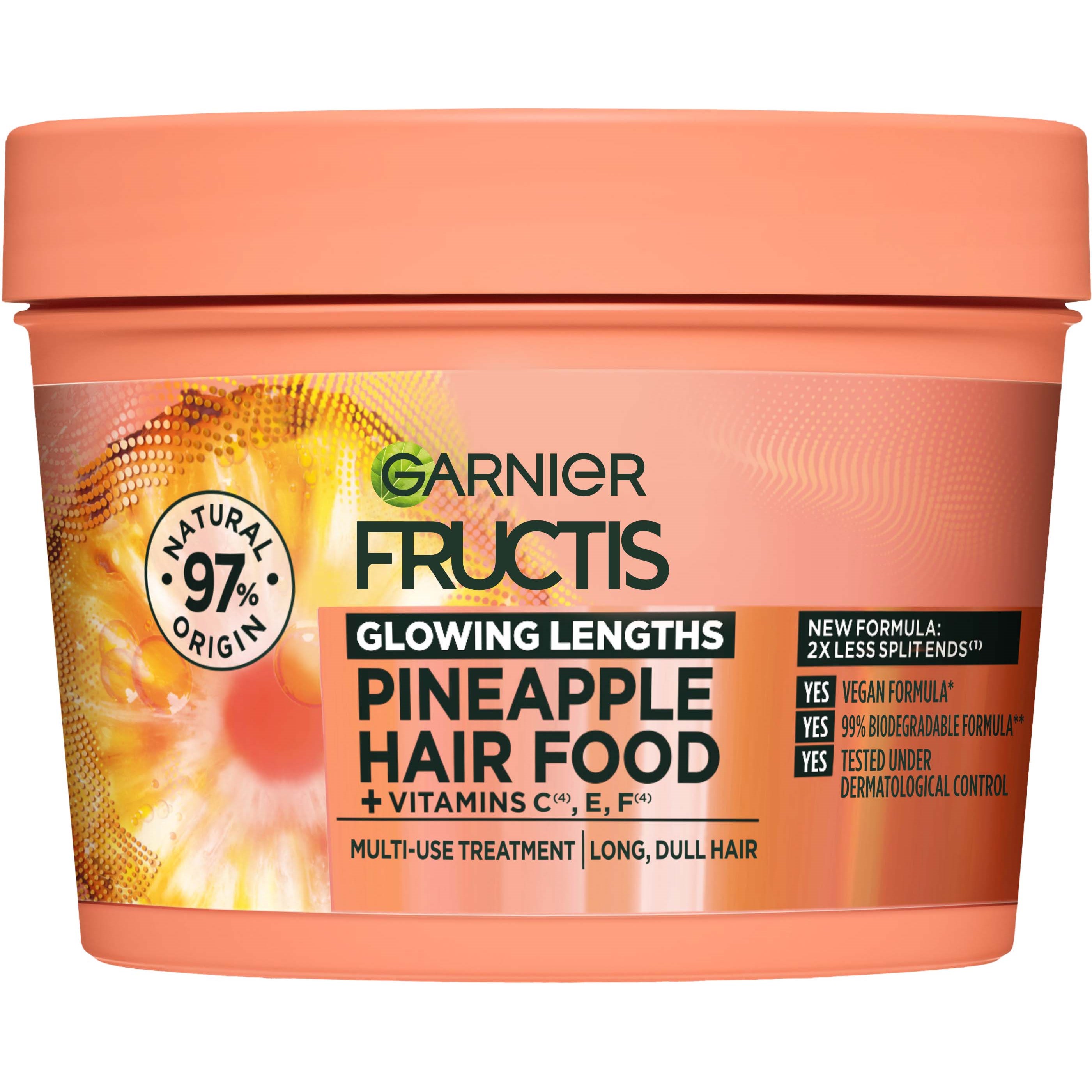 Garnier Fructis Pineapple Hair Food Glowing Lengths Multi-Use Treatment 400 ml