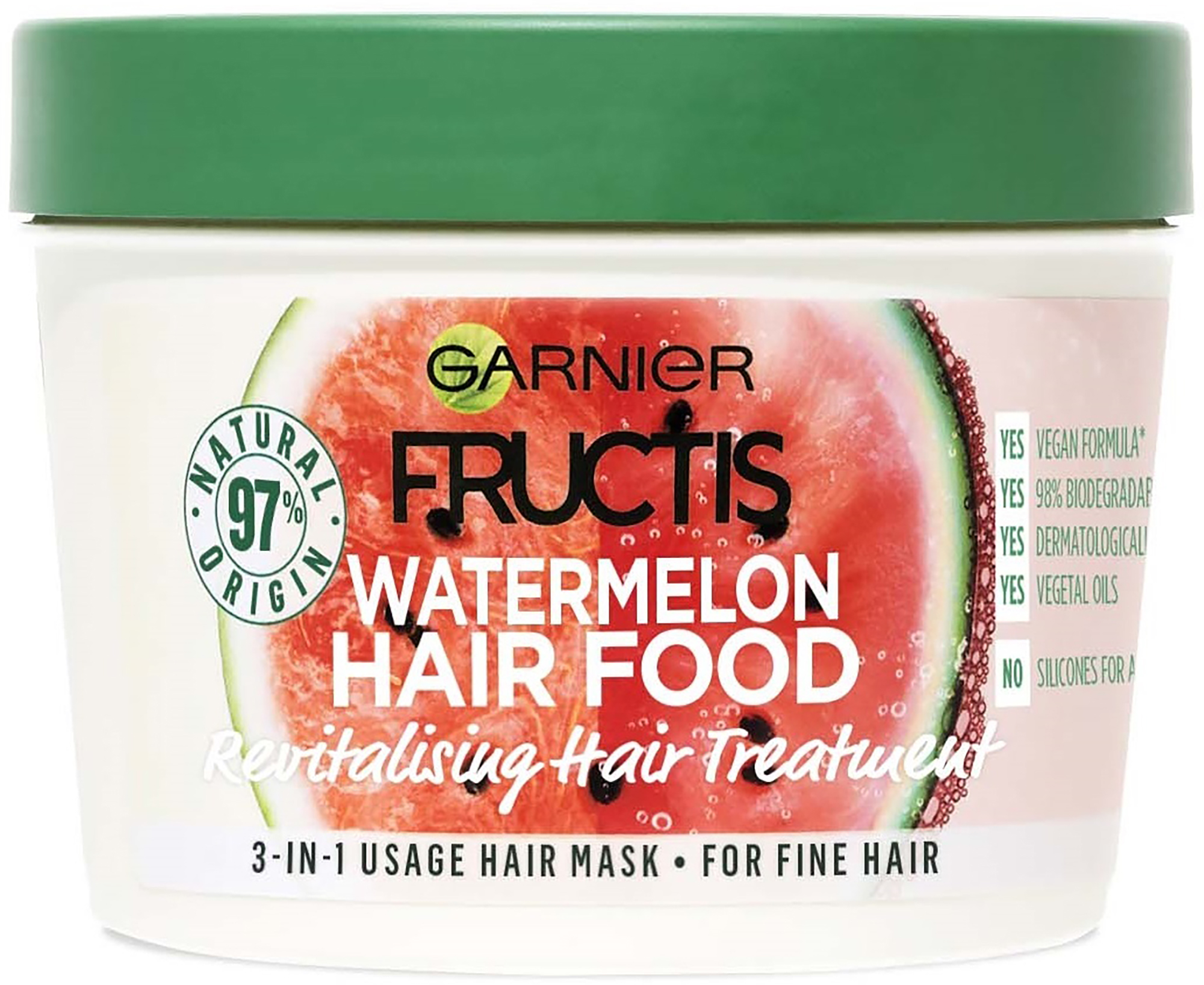 Garnier Fructis Watermelon Hair Food Revitalising Hair Treatment 390 ml |  