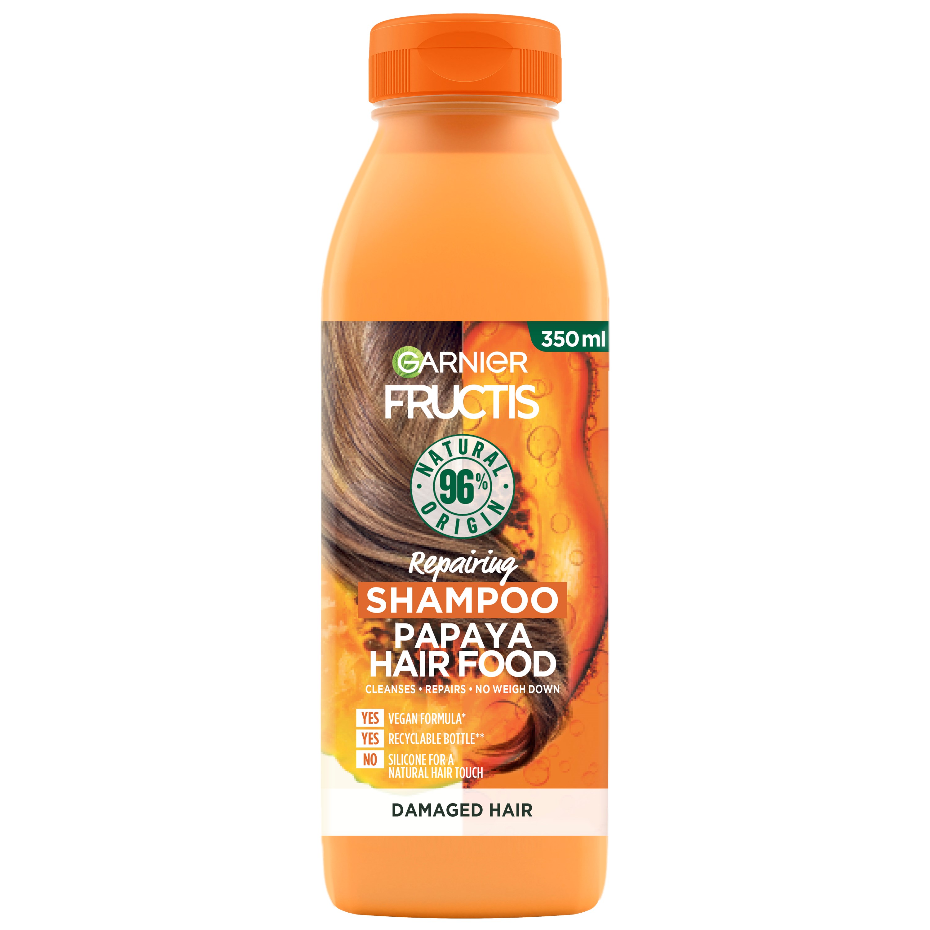 Läs mer om Garnier Fructis Repairing Shampoo Papaya Hair Food 350 ml