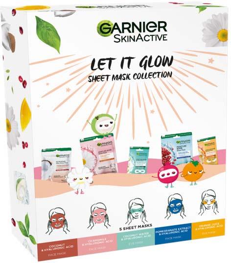 Garnier Let It Glow Sheet Mask Collection