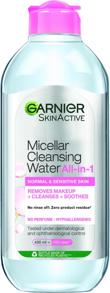 Garnier Micellar Cleansing Water Normal & Sensitive Skin, All-in-1 400 ml