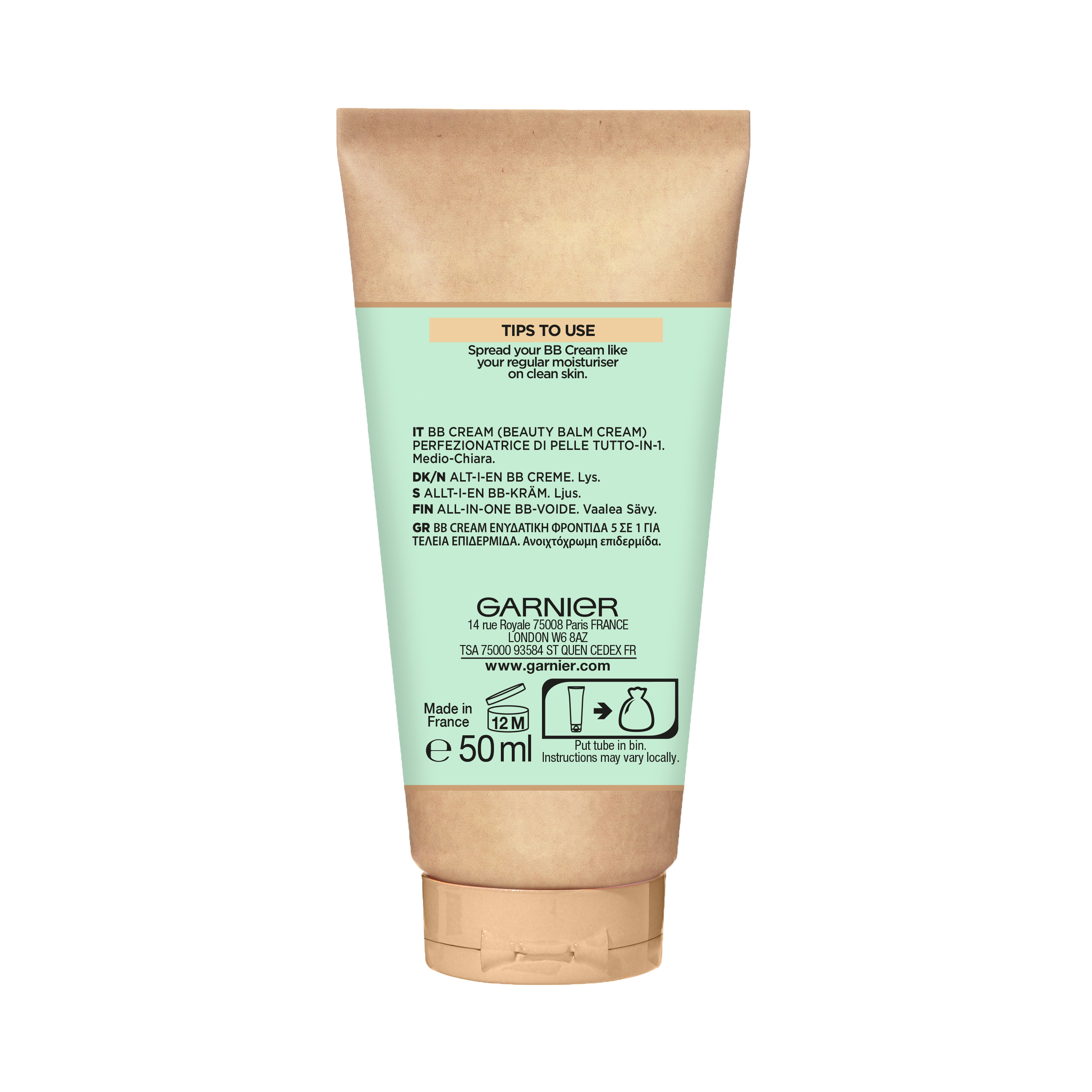 Garnier SkinActive BB Cream Perfecting Care All-In-1 Medium (obrázok 8)
