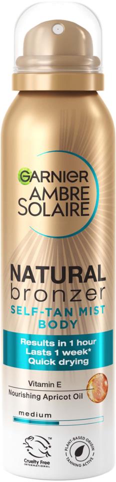 Garnier Natural Bronzer Self tan Mist body 150ml