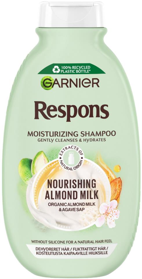 Garnier Nourishing Almond Milk Shampoo Torrt Hår 250 ml