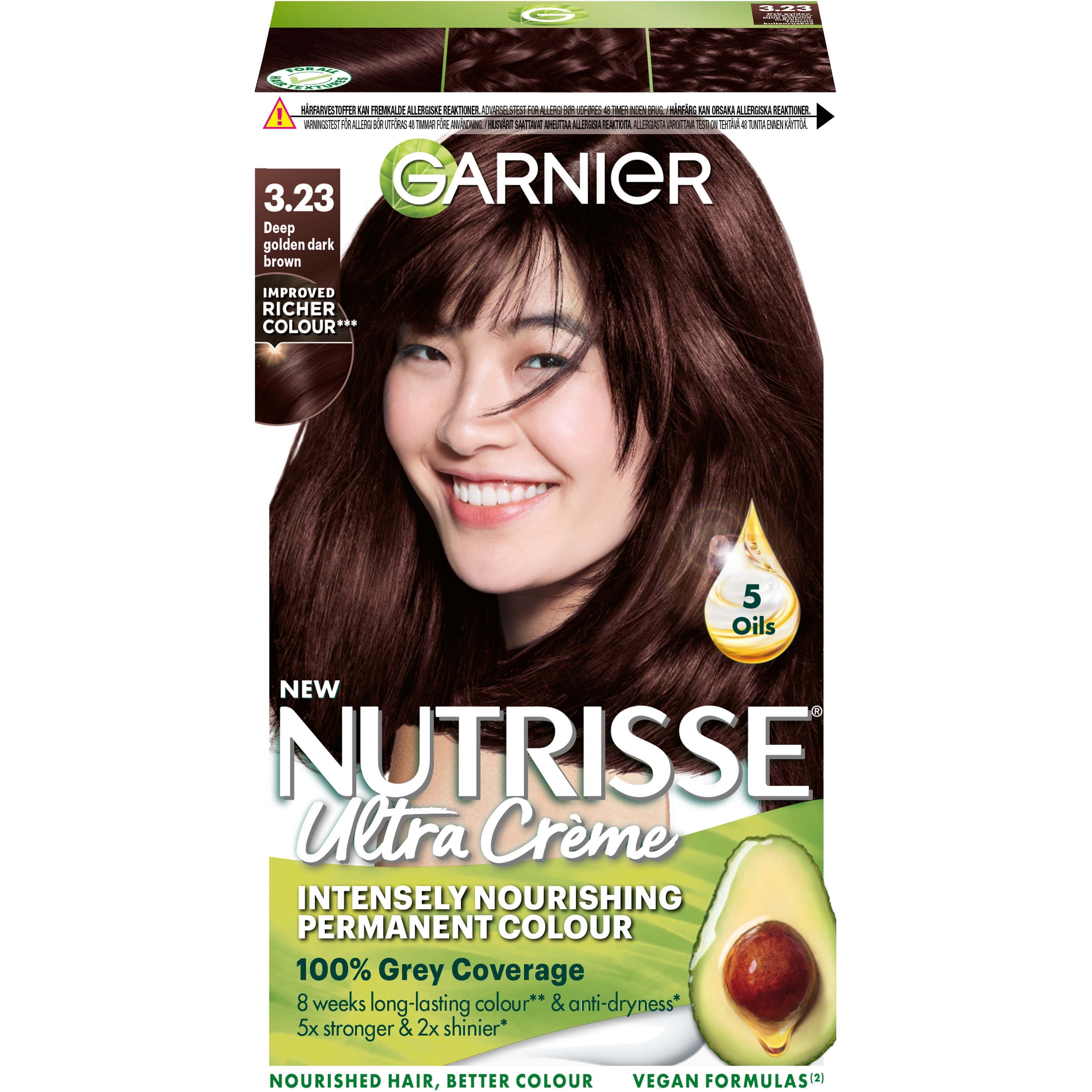 Garnier Nutrisse Ultra Créme Permanent Color 3.23 Deep Golden Dark Brown