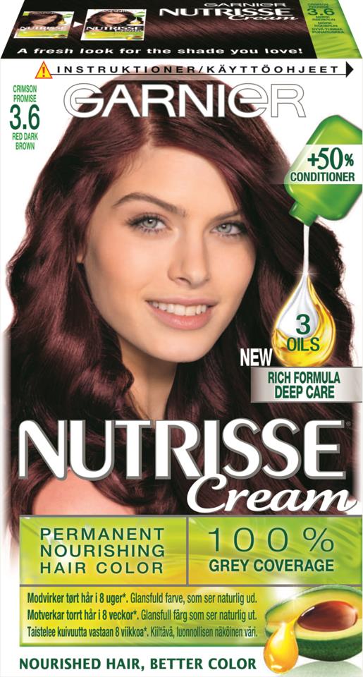 Garnier Nutrisse Cream 3.6 Mörk Rödbrun