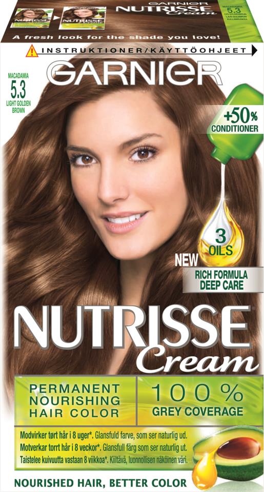 Garnier Nutrisse Cream 5.3 Ljus Guldbrun