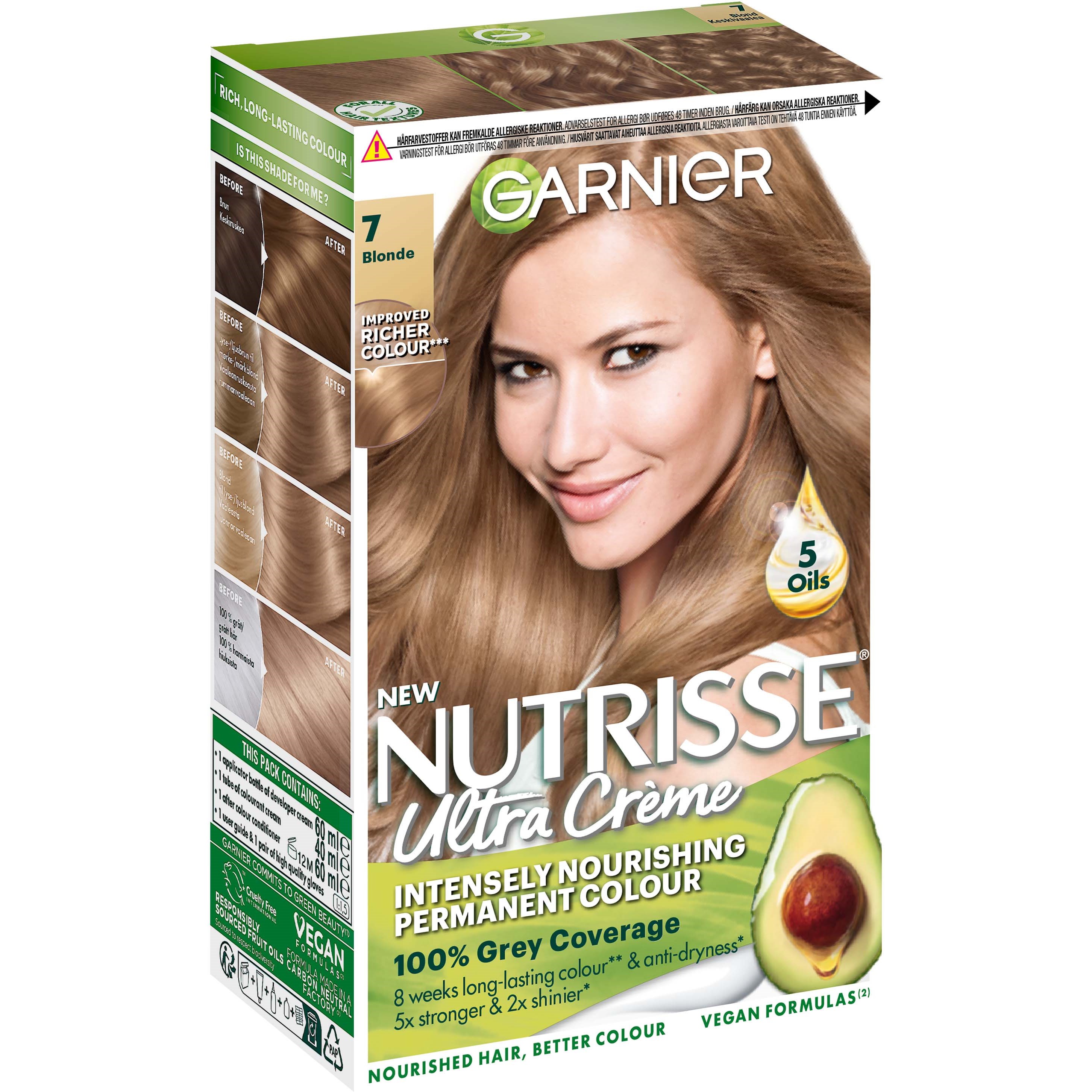 Läs mer om Garnier Nutrisse Cream 7 Ble Ambre