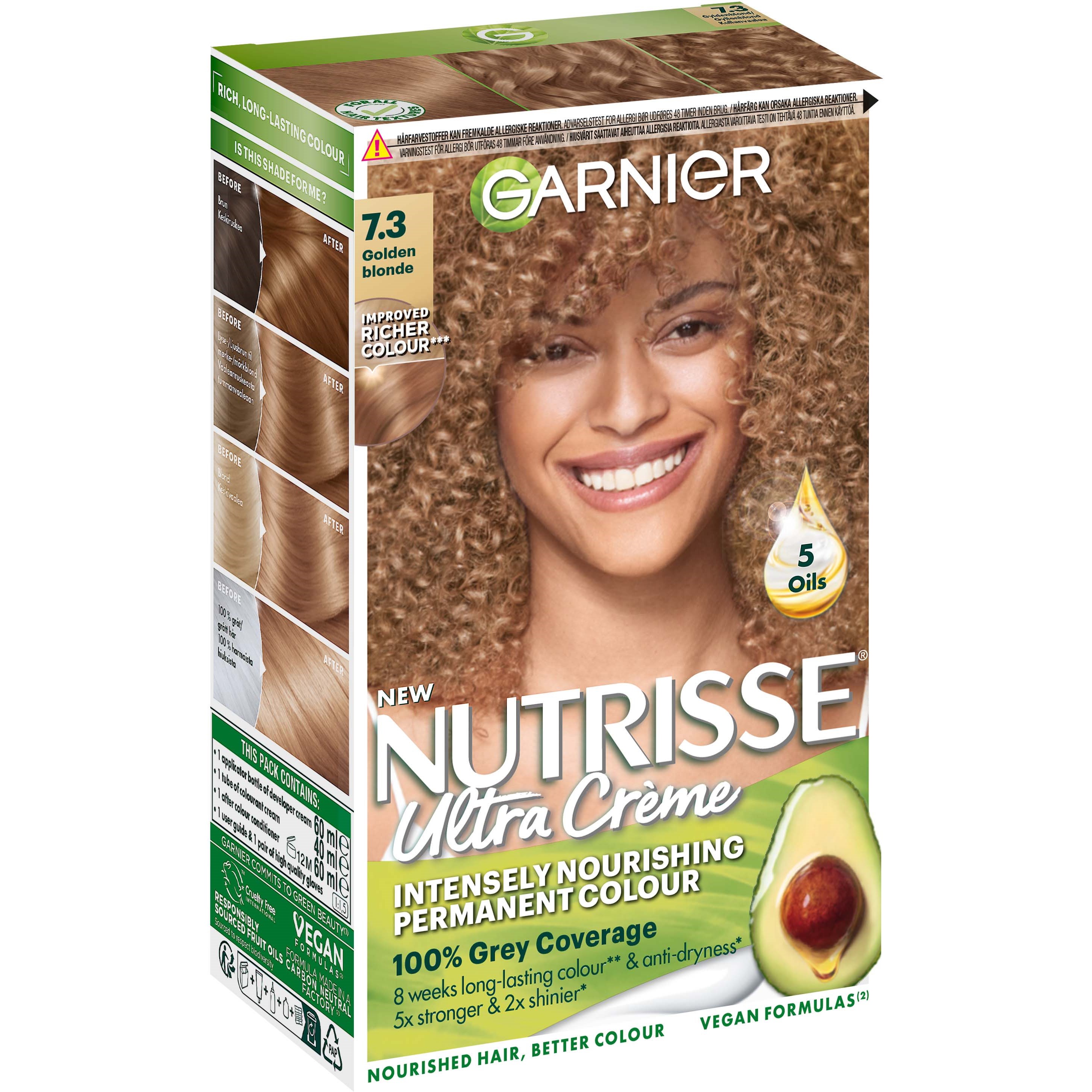Läs mer om Garnier Nutrisse Cream 7.3 Miel Dore