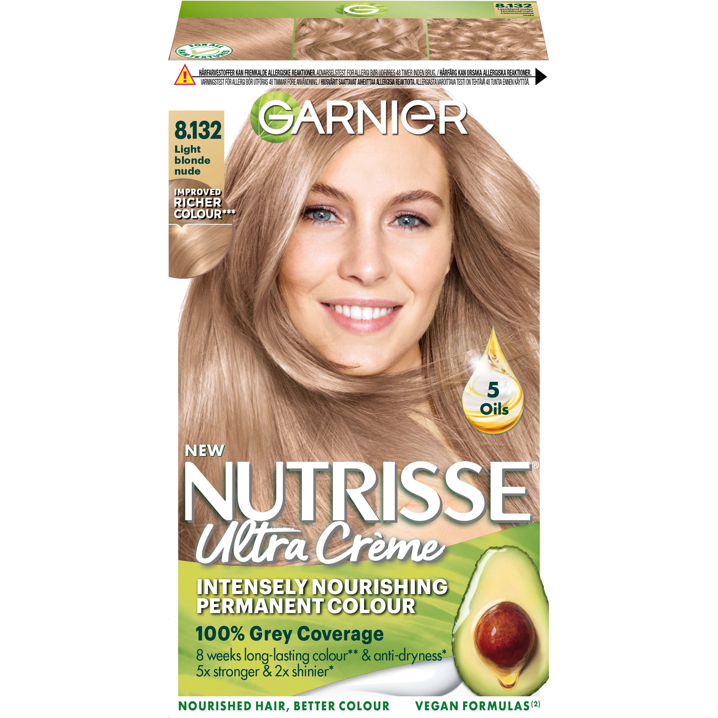 Garnier Nutrisse Ultra Créme Permanent Color 8.132 Light Blonde Nude