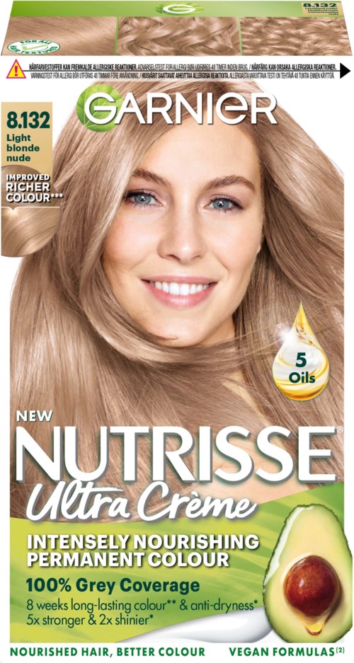 Garnier Nutrisse Ultra Créme Permanent Color 8.132 Light Blonde Nude