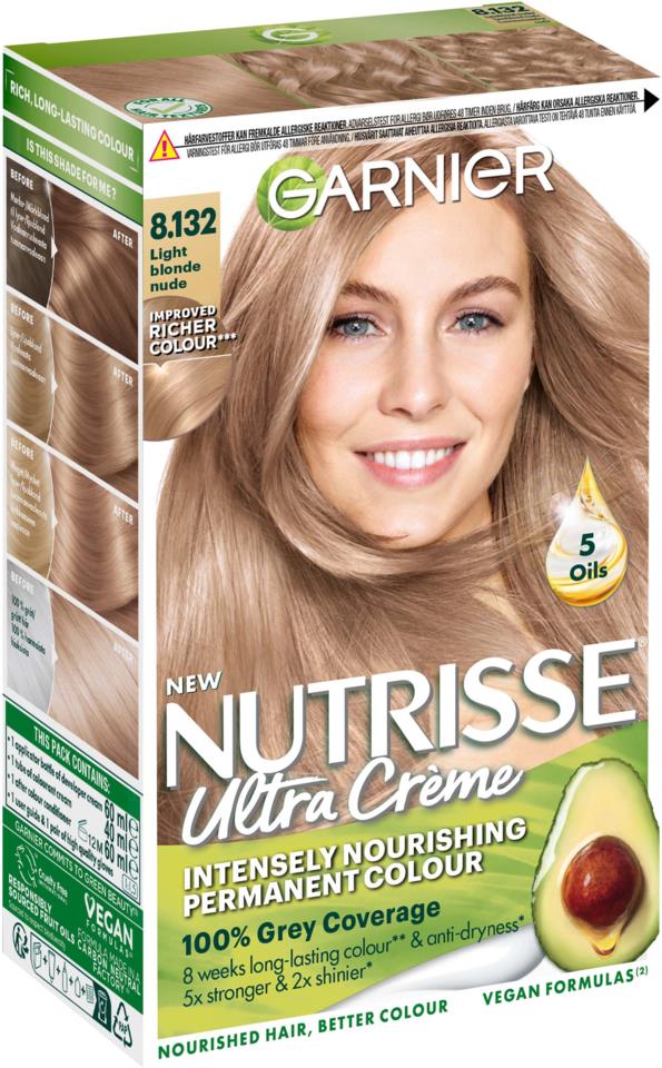 Garnier Nutrisse Cream 8.132 Nude Medium Blonde