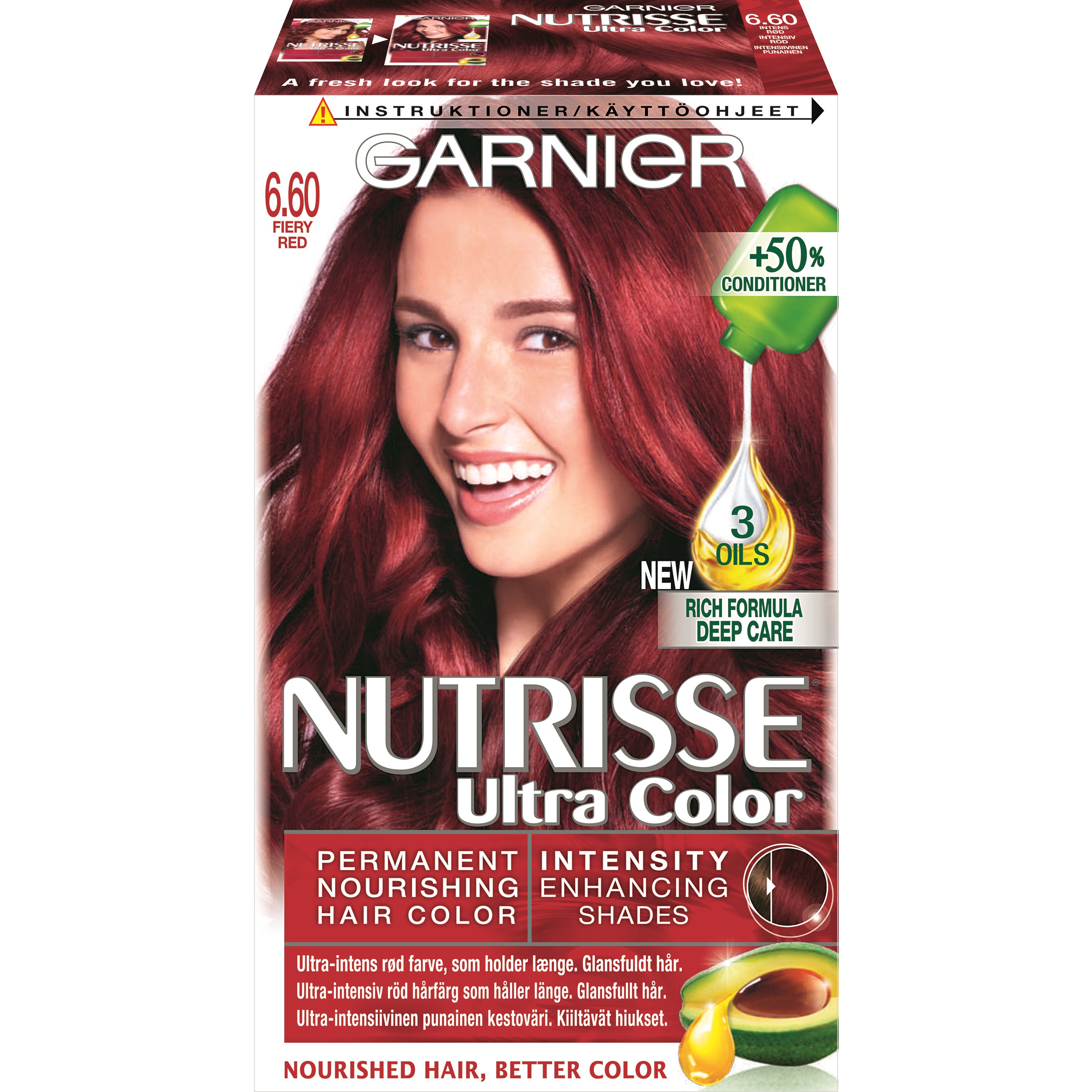 Läs mer om Garnier Nutrisse Ultra Color 6.60 Intensiv Röd