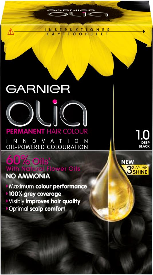 Garnier Olia -hiusväri 1.0 Syvänmusta