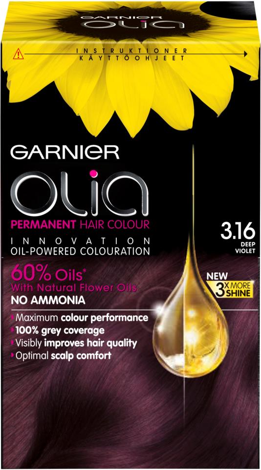 Garnier Olia -hiusväri 3.16 Syvän violetti
