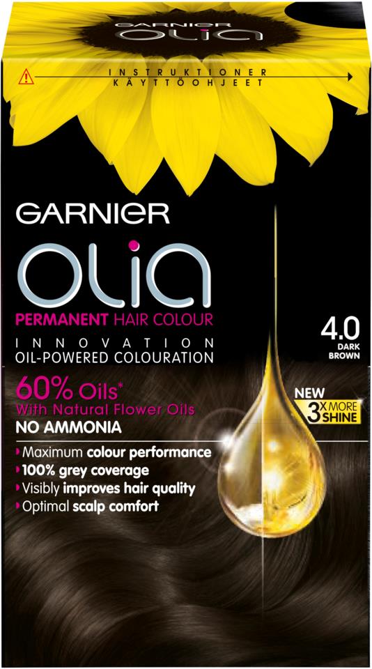 Garnier Olia -hiusväri 4.0 Tummanruskea