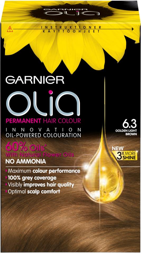 Garnier Olia Hårfarve 6.3 Golden Light Brown