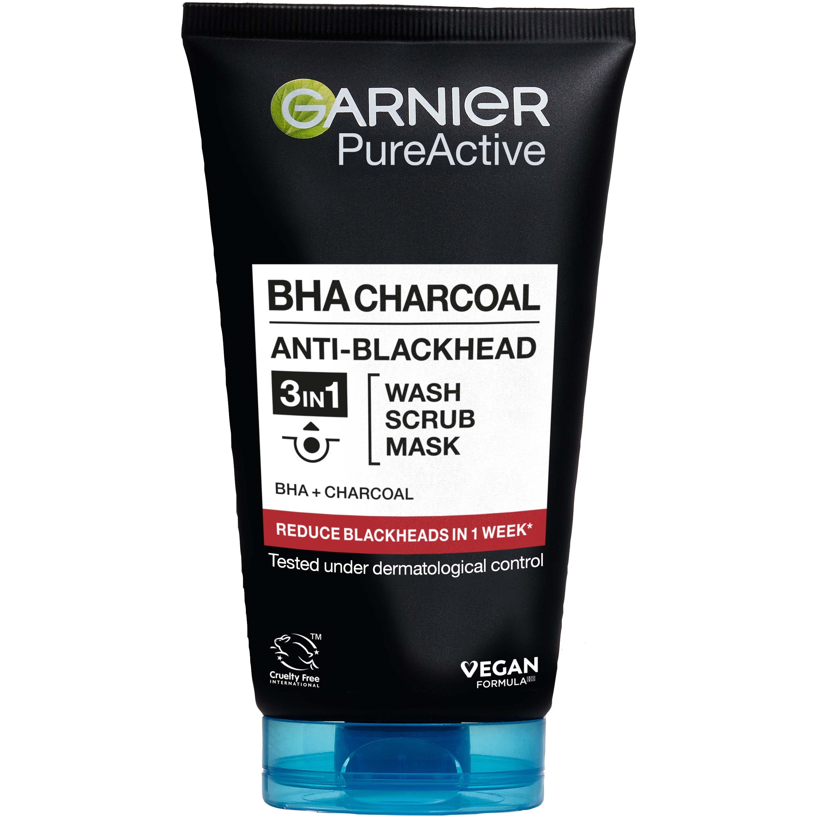 Garnier PureActive BHA Charcoal In1 Anti-Blackhead Cleanser For I billede