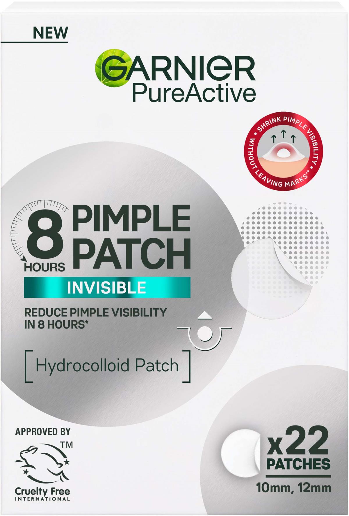 Garnier PureActive Invisible Pimple Patch for Impure Skin 22 pcs