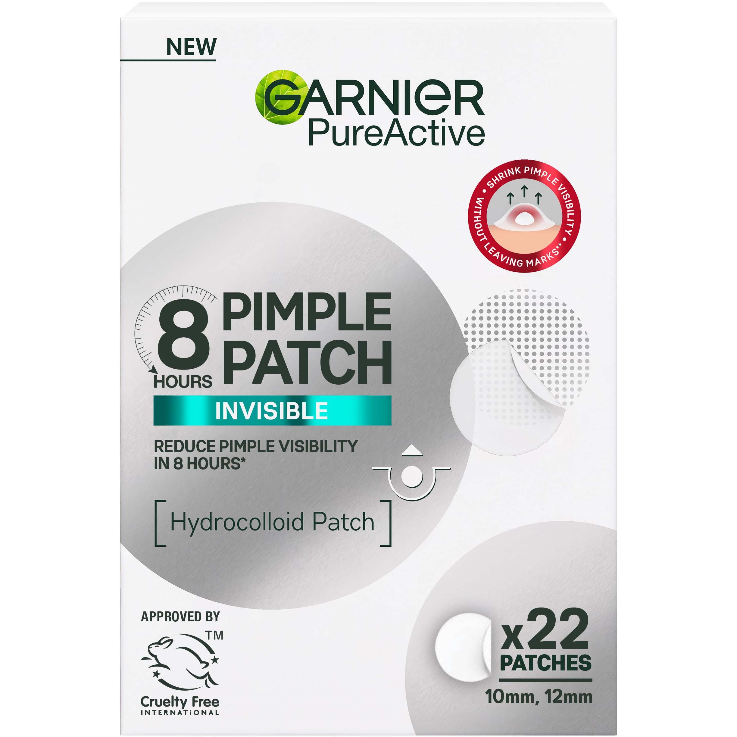Garnier PureActive Invisible Pimple Patch for Impure Skin 22 pcs billede