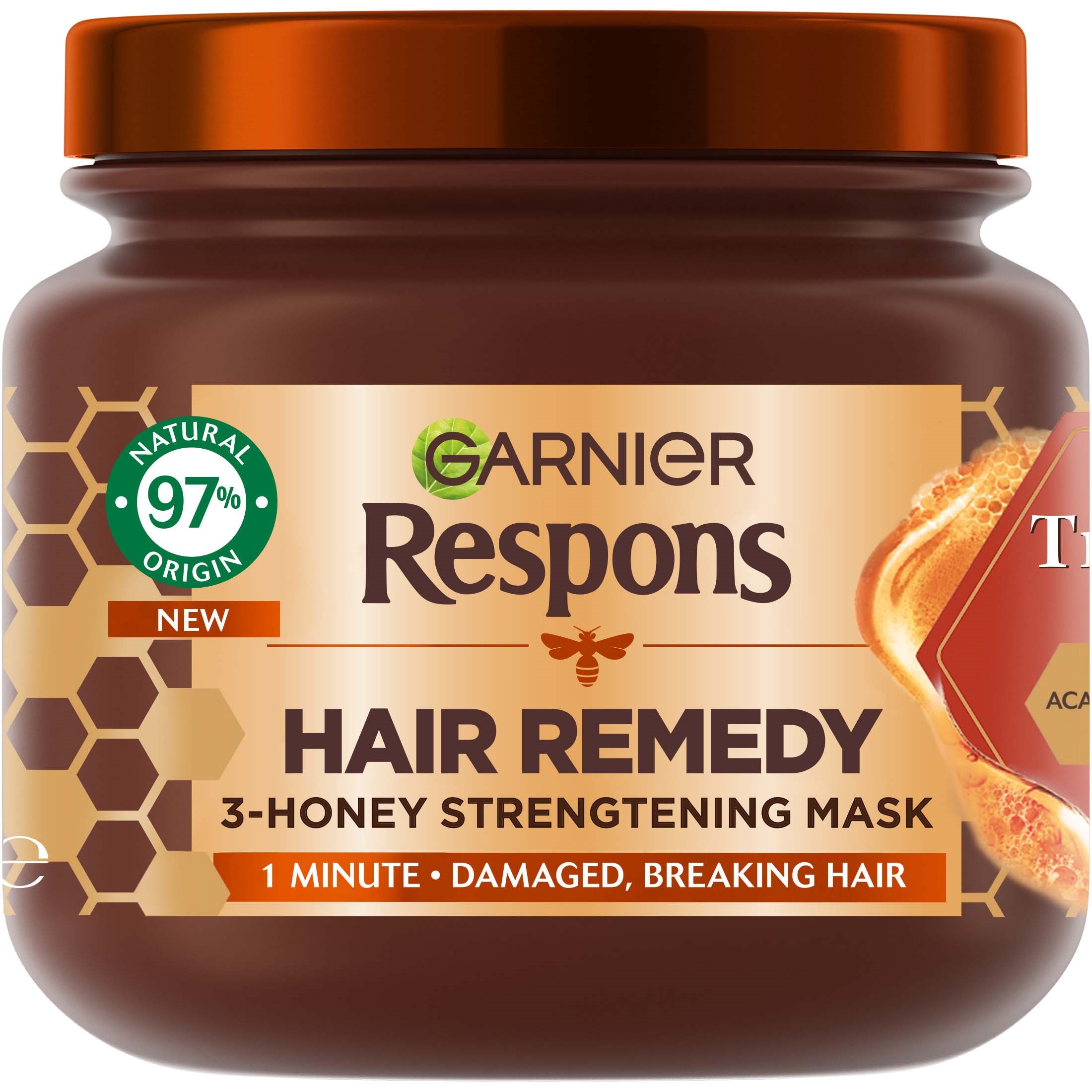 Läs mer om Garnier Respons Hair Remedy 3-Honey Strengtening Mask