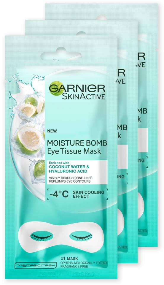 Garnier Skin Active Eye Tissue Mask Coconut Water & Hyaluronic Acid Trio