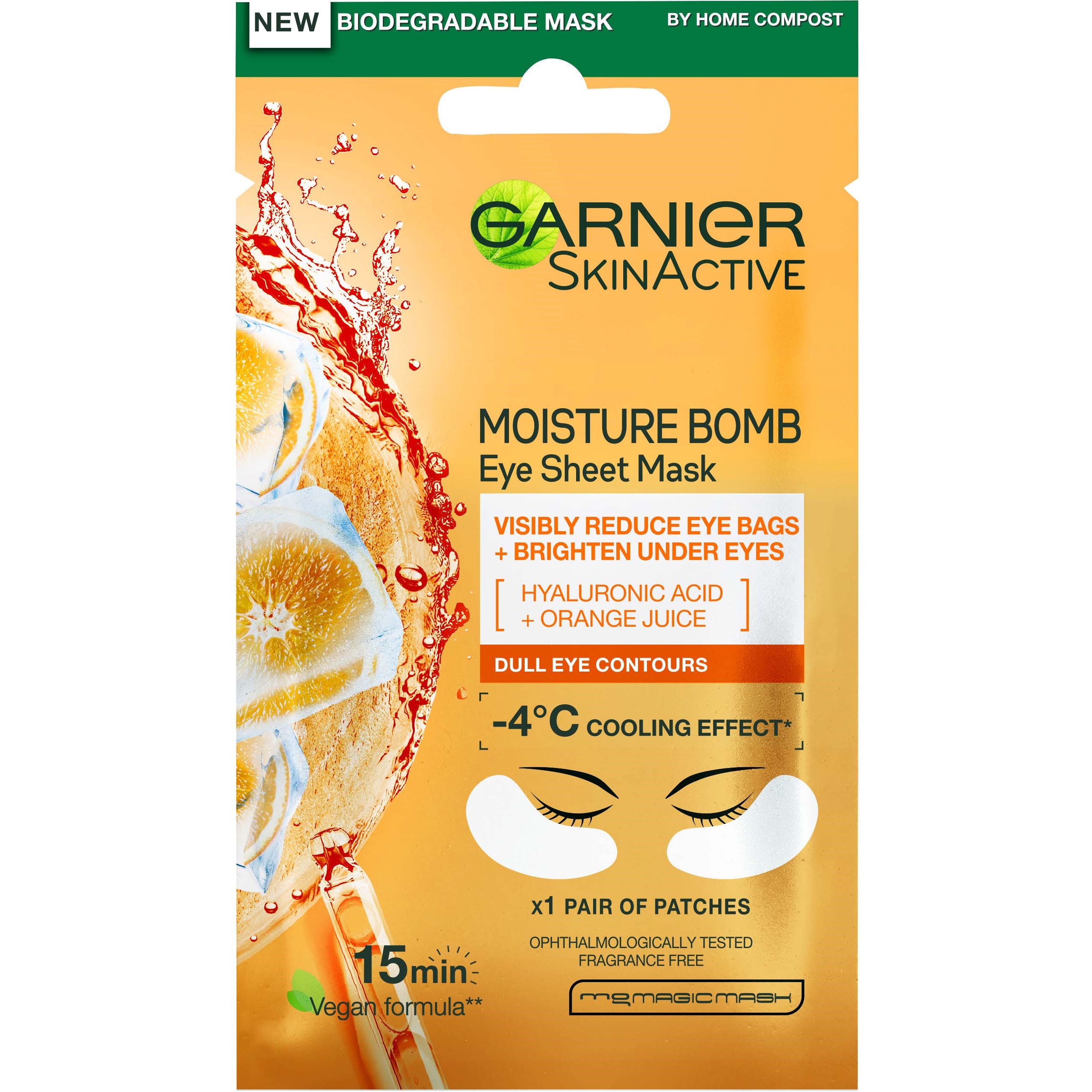 Garnier Skin Active Eye Tissue Mask Orange 1 pcs