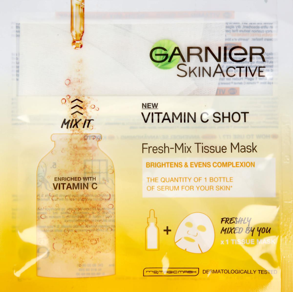 Garnier Skin Active Fresh Mix Tissue Mask Glow Shot With Vitamin C