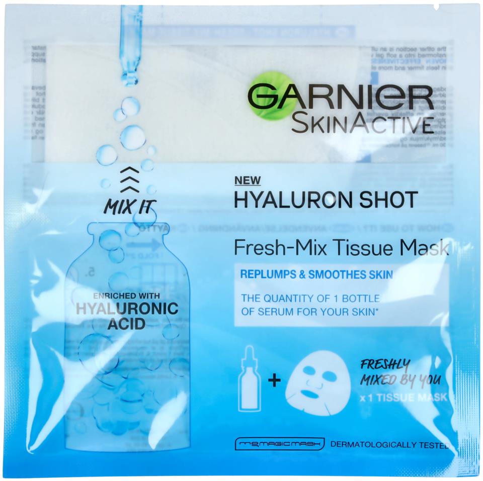 Garnier Skin Active Fresh Mix Tissue Mask Repluming Shot With Hyaluronic Acid