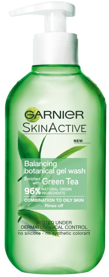 Garnier Skin Active Gel Wash Green Tea Blandhy och Fet hy
