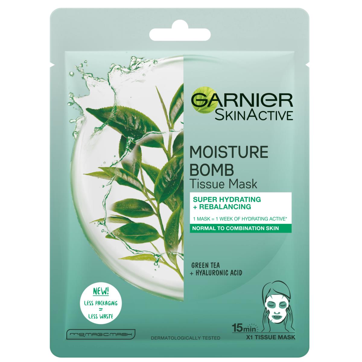 Garnier SkinActive Moisture Bomb Super Hydrating & Rebalancing Sheet Mask for Normal To Combination Skin