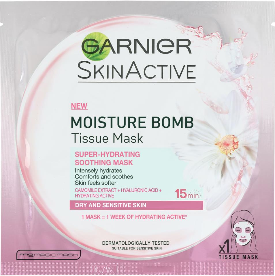 Garnier Skin Active Moisture Bomb Tissue Mask (Pink)