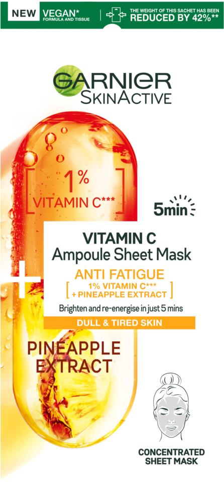 Garnier Skin Active Skin active Vitamin C Ampoule Sheet Mask 15g