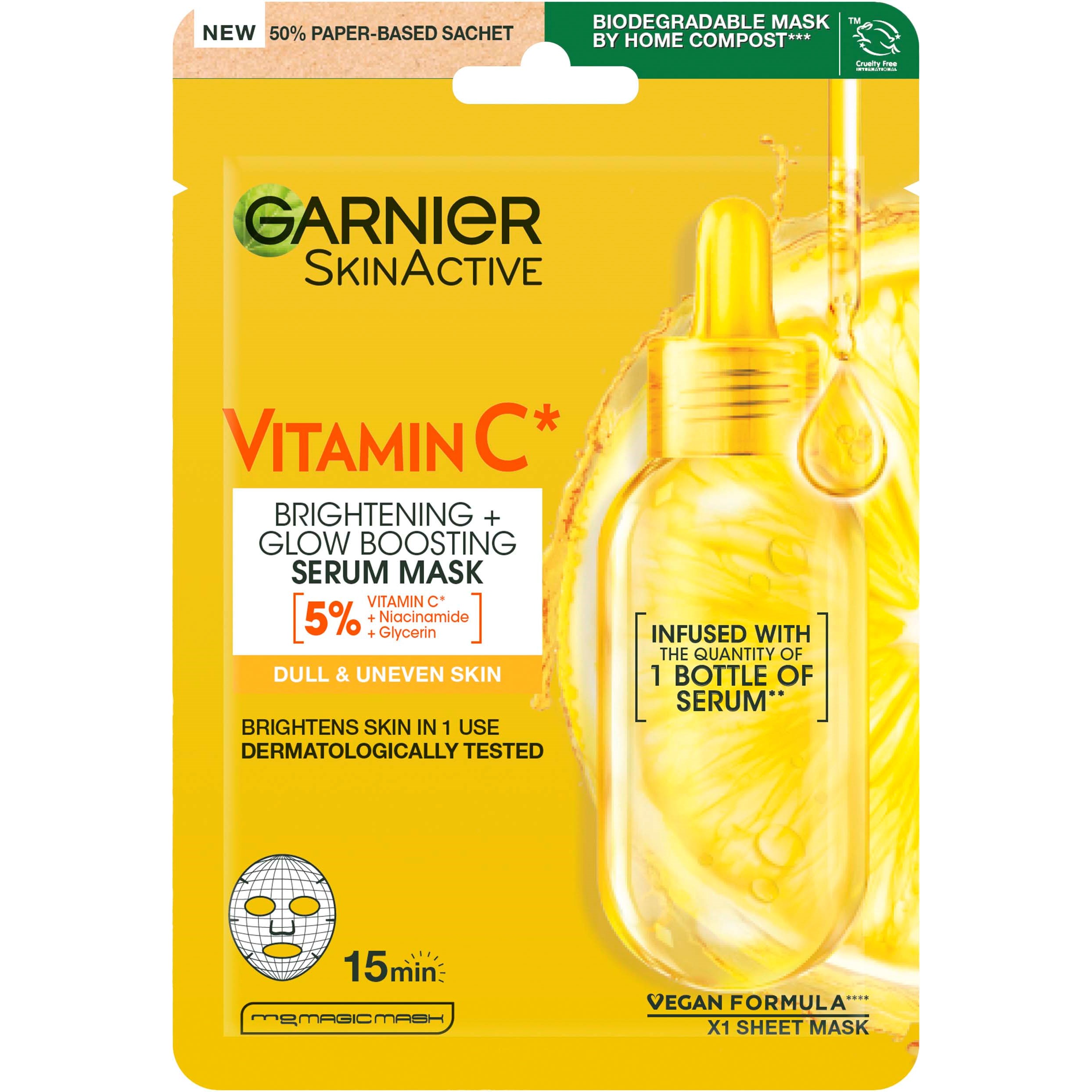 Garnier SkinActive Vitamin C* Brightening + Glow Boosting Seru billede