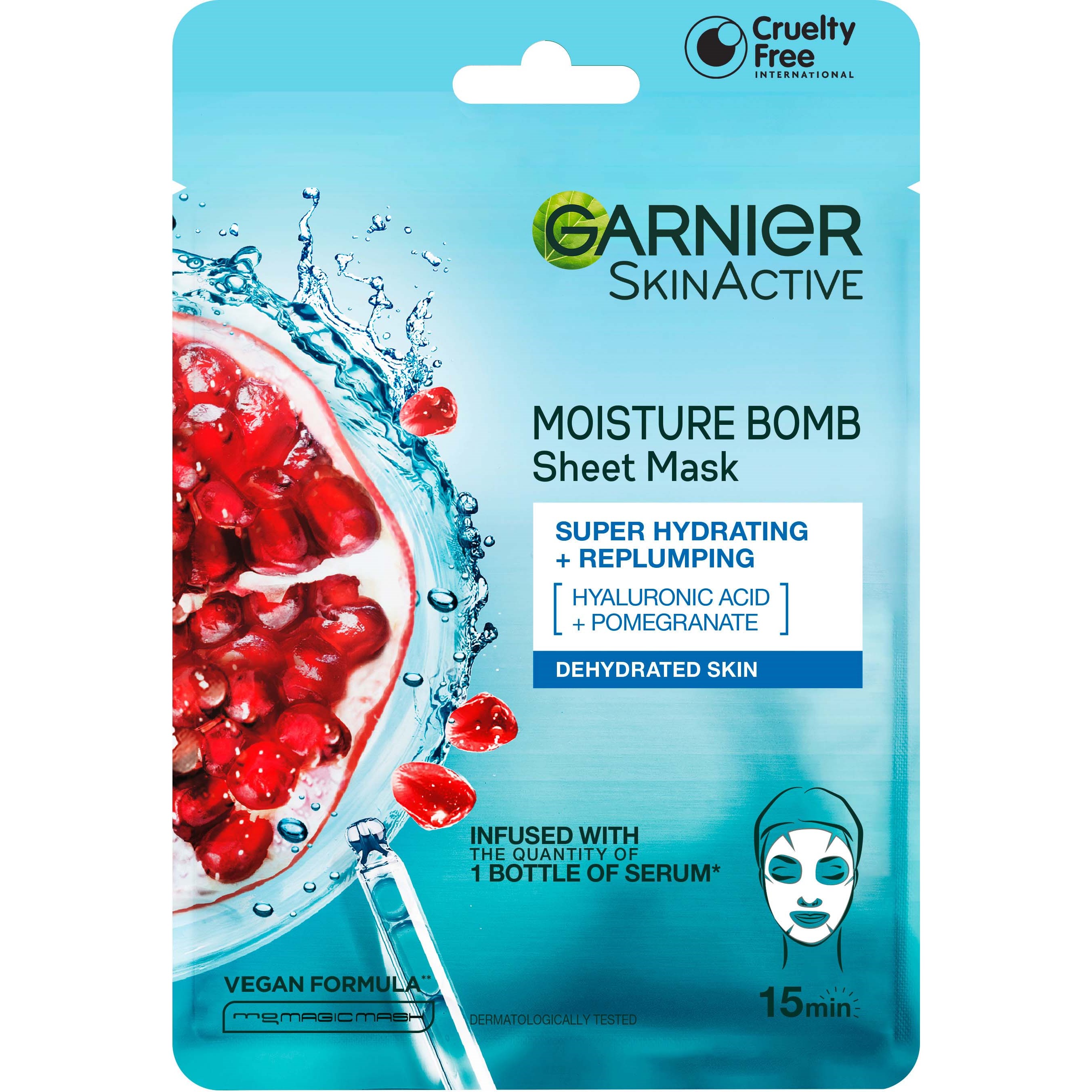 Garnier Moisture Bomb Super-Hydrating and Energizing Sheet Mask 28 g