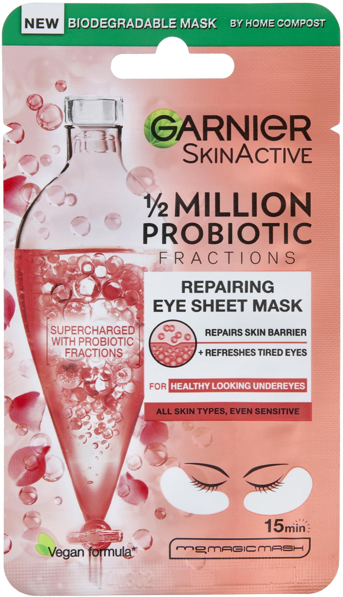 Garnier Skin Naturals 1/2 Million Probiotics Repairing Eye Mask Maschera  contorno occhi donna 1 pz